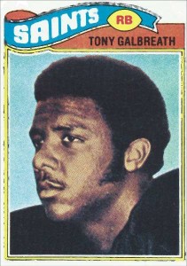 Tony Galbreath, New Orleans Saints Rookie in 1976