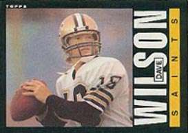 Dave Wilson New Orleans Saints Topps 1985 Trading Card