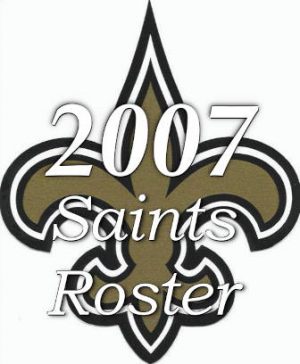 2007 New Orleans Saints Team Roster