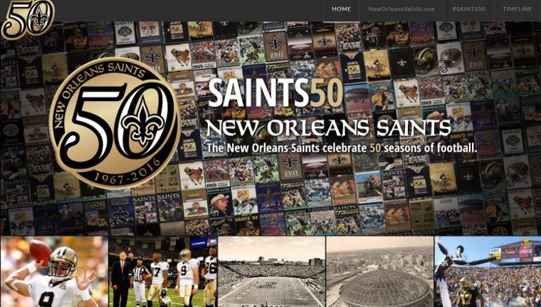 The Saints Celebrate 50 Years With Saints50.com  NOSaintsHistory