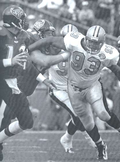 New Orleans Saints Defensive Lineman Wayne Martin in 1996