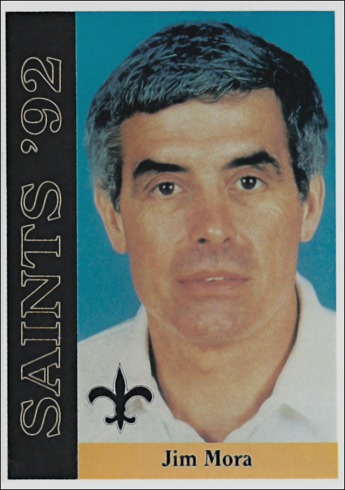 Jim Mora 1992 New Orleans Saints McDag Football Card