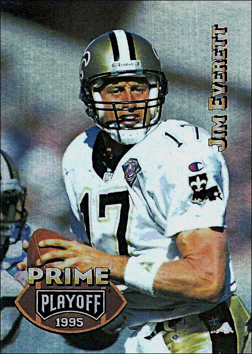 Jim Everett 1995 New Orleans Saints Playoff Prime Football Card