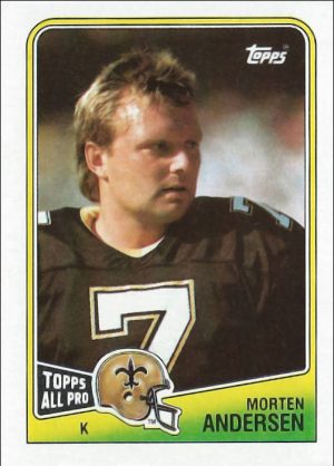 Morten Andersen 1988 New Orleans Saints Topps Football Card