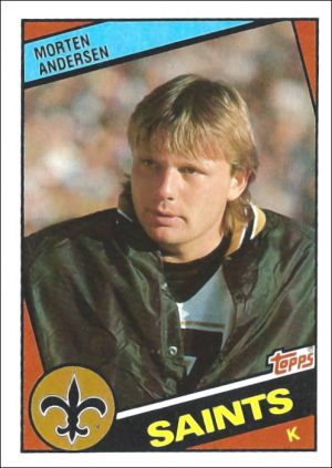 Morten Andersen 1984 New Orleans Saints Topps Football Card