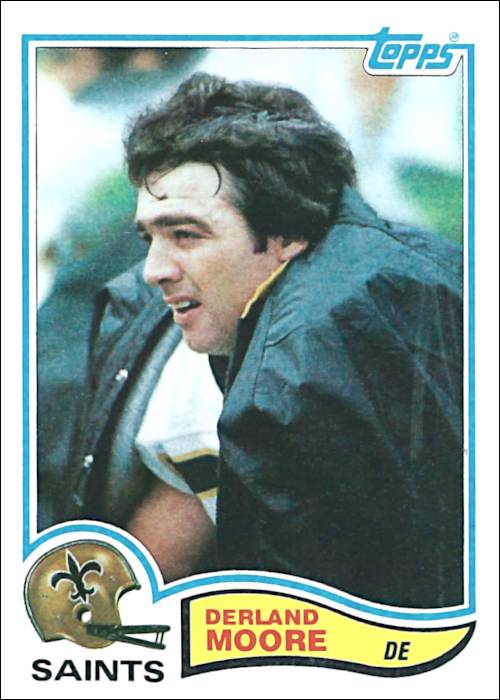Derland Moore 1982 New Orleans Saints Topps Football Card #409
