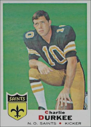 Charlie Durkee 1969 New Orleans Saints Topps Football Card #257