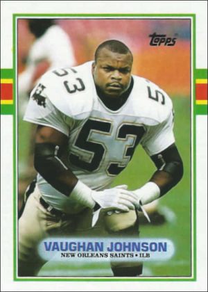Vaughan Johnson 1989 New Orleans Saints Topps Card #159