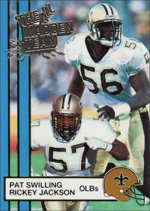 Saints Linebackers Rickey Jackson & Pat Swilling make the 1990 All Madden Team Card Set #48
