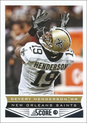 Devery Henderson 2013 New Orleans Saints Score Football Card #136