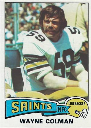 Wayne Colman 1975 New Orleans Saints Topps NFL Football Card #494