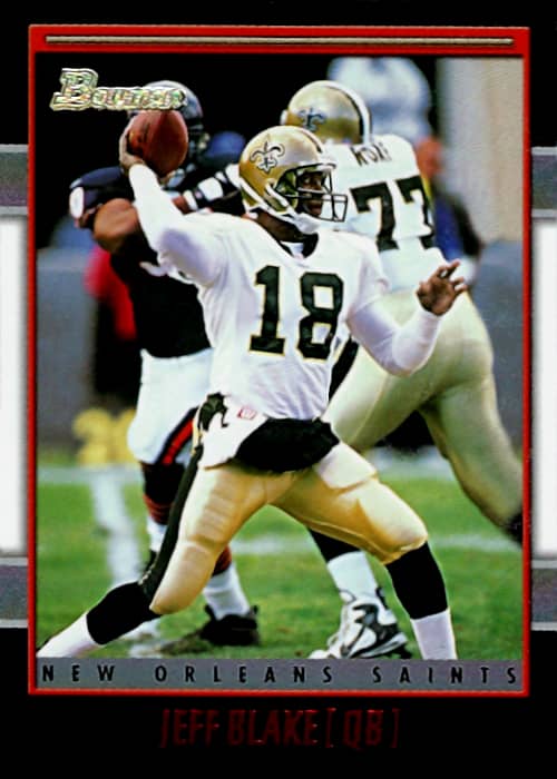 Jeff Blake 2001 New Orleans Saints Bowman Football Trading Card #88