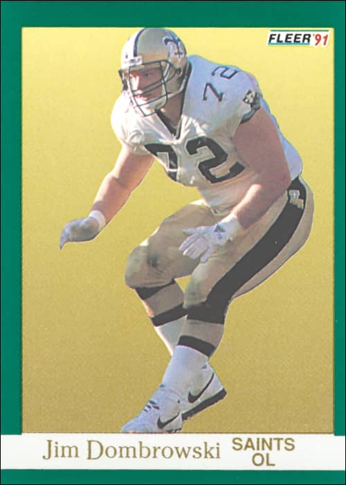 Jim Dombrowski 1991 New Orleans Saints Fleer Football Card #292