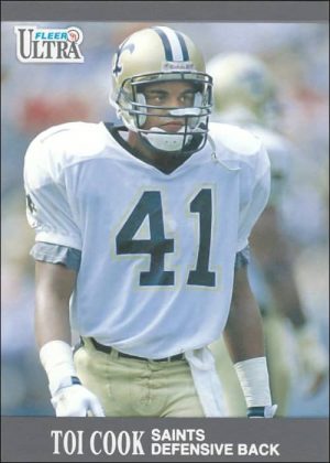Toi Cook 1991 New Orleans Saints Fleer Ultra Rookie Card #206