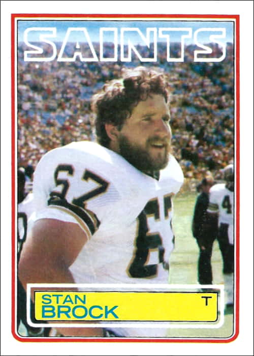 Stan Brock 1983 New Orleans Saints Topps Football Card #110